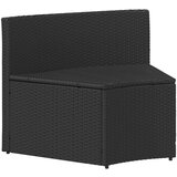  Set sofe 2 pcs Crna Solidno drvo akacije i poli ratan | shoptok.hr