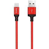 Hoco podatkovni kabel X14 Micro USB na USB 1m 2,1A rdeč pleten | Shoptok.si