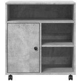  Stalak za pisač s kotačima betonska siva 60 x 50 x 67 cm | shoptok.hr