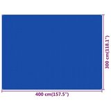  Tepih za šator 300 x 400 cm plavi HDPE | shoptok.hr