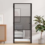  Unutarnja vrata Crna 93 x 201.5 cm Kaljeno staklo aluminij | shoptok.hr