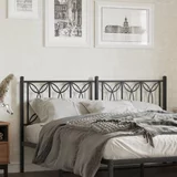 vidaXL Kovinsko posteljno vzglavje črno 150 cm