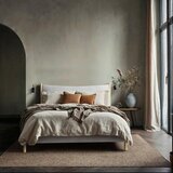 MID.YOU OBLAZINJENA POSTELJA 180 cm x 200 cm , les, tekstil, leseni material siva | Shoptok.si