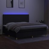  box spring s madracem LED crni 200x200 cm od tkanine | shoptok.hr
