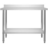  Kuhinjski radni stol 120 x 60 x 93 cm od nehrđajućeg čelika | shoptok.hr