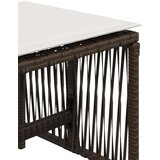vidaXL Vrtni stolčki z blazinami 4 kosi rjavi 41x41x36 cm poli ratan | Shoptok.si