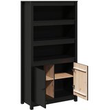  Visoka komoda crna 80 x 35 x 154 cm od masivne borovine | Eponuda.com