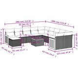  12-dijelni set vrtnih sofa od poliratana s jastucima sivi | shoptok.hr