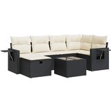 Maison Chic Seti vrtnega pohištva - Vrtna garnitura - Vrtni pohištvo set 7-delna z blazinami črn poli ratan, (21802050) | Shoptok.si