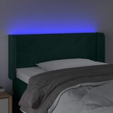  LED uzglavlje tamnozeleno 93x16x78/88 cm baršunasto | shoptok.hr