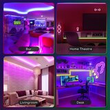 Aigostar LED RGB prigušiva spoljna traka 3m LED/24W/12/230V IP65 + daljinski upravljač | Eponuda.com