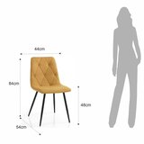 Tomasucci Oker rumeni jedilni stoli v kompletu 2 ks Mesh – | Shoptok.si