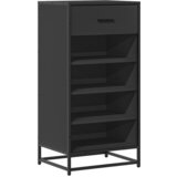 Maison Chic Regal za čevlje - Polica za čevlje črn 48x38x97,5 cm inženirski les, (21776292) Cene