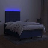 Krevet box spring s madracem LED plavi 120 x 200 cm od tkanine | shoptok.hr