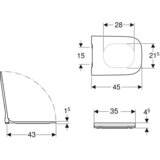 Geberit Smyle Square WC daska tanki dizajn 500.688.01.1 | ePonuda.com
