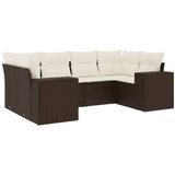 Maison Chic Seti vrtnega pohištva - Vrtna garnitura - Vrtni pohištvo set 6-delna z blazinami rjav poli ratan, (21802844) | Shoptok.si