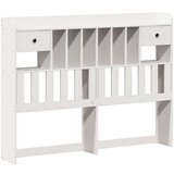  Krevet s regalom z knjige bez madraca bijeli 135x190cm borovina | shoptok.hr