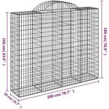  Obokane gabion košare 6 kosov 200x50x160/180cm pocinkano železo | Shoptok.si