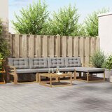  Set vanjskih sofa 6 kom. Bijela i svjetlosiva | shoptok.hr