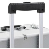 vidaXL Voziček za ličila iz aluminija srebrn | Shoptok.si