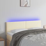  LED uzglavlje krem 144 x 5 x 78/88 cm od umjetne kože | shoptok.hr