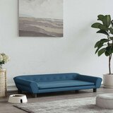  Krevet za pse plavi 100 x 50 x 21 cm baršunasti Cijene