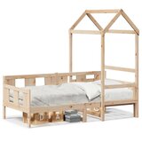  Dnevni krevet s krovom bez madraca 80 x 200 cm masivno drvo | Eponuda.com