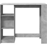  Barski stol s policom boja betona 124x46x103,5 cm drveni | Eponuda.ba