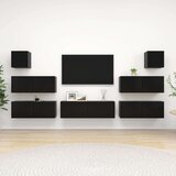  7-dijelni set TV ormarića crni od iverice Cijene
