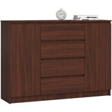 AKORD Komoda, 2 Vrata In 4 Predali, Wenge, (5000332069) | Shoptok.si