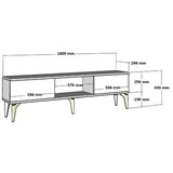 Hanah home tv polica defne anthracite gold