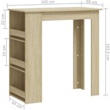 vidaXL Barski stol sa stalkom boja hrasta 102 x 50 x 103,5 cm iverica | shoptok.hr