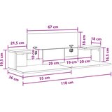 Studio radni stol Staro drvo 110 x 36 x 19,5 cm | shoptok.hr