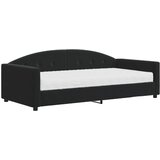  Dnevni krevet s madracem crni 100 x 200 cm baršunasti | shoptok.hr