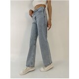 BİKELİFE Light Blue Stones High Waist Wide Legs Loose, Loose Palazzo Jeans. | shoptok.hr