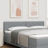 vidaXL Naslon za glavu Dizajn Dijamantnih blokova Svjetlosiva 180 cm Tkanina | shoptok.hr