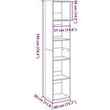  Regal za knjige boja hrasta 40x30x189 cm konstruirano drvo | shoptok.hr