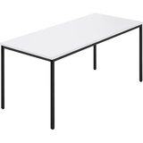  pravokotna miza, štirikotna cev s premazom, šxg 1600 x 800 mm, bela/antracitna | Shoptok.si