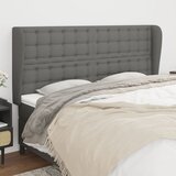  Uzglavlje s ušima tamnosivo 183x23x118/128 cm od tkanine | shoptok.hr