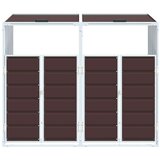  Spremište za 2 kanta za otpad smeđe 144x81x113 cm čelično | shoptok.hr