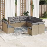 vidaXL 11-dijelni set vrtnih sofa od poliratana s jastucima bež | shoptok.hr