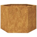 Furnova Vrtno korito heksagon 69x60x45 cm jeklo za vremenske vplive, (22014437) | Shoptok.si