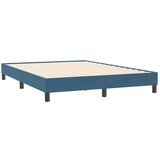Box spring postelja brez vzmetnico temno modra 160x210 cm žamet, (22011386) | Shoptok.si