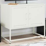 Maison Chic TV omarica - TV stojalo - Televizijska omarica bela 68,5x39x60,5 cm jeklo, (21700403) | Shoptok.si