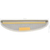  Preproge za stopnice 15 kosov 56x17x3 cm bele, (20753570) | Shoptok.si