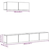vidaXL 3-dijelni zidni set TV ormarić konstruirano drvo | shoptok.hr