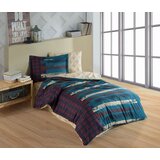 Vivaldi greenreddark bluebeige poplin single quilt cover set Cene