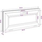  Unutarnja boja prozora u podrumu bijela RISOR 95 x 40 cm - Bijela 95 x 40 cm s trostrukim staklenjem | shoptok.hr