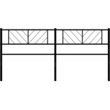  Metalno zamjensko uzglavlje crno 180 cm | shoptok.hr
