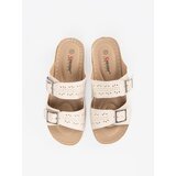 SEASTAR Low wedge sandals with buckles light beige | ePonuda.com